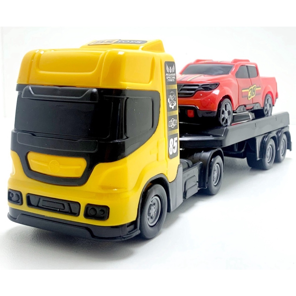 Caminhão Top Truck Cegonha Com Carrinhos App Jogo - Bs Toys