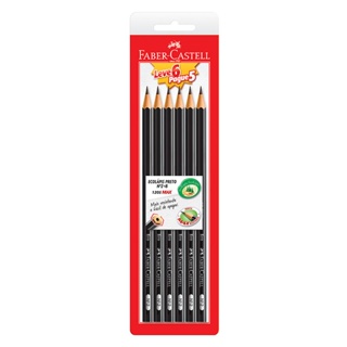 Lápis preto SM/1205SL6P5 com 6 unidades Faber-Castell