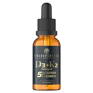 Vitamina D3 2000UI + K2(MK7) 65mcg Sublingual Vegan 30ml 170 doses Therapeutica
