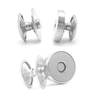 10 Botao Magnetico Imantado com Rebite Fecho Para Bolsas