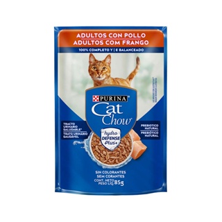 Ração Úmida Nestlé Purina Cat Chow Adultos Frango ao Molho Sachê 85g