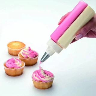 Bisnaga de Confeitar Dupla Aplicador com Bico de Confeitar Para decoração de Bolos e Cupcakes - Confeitaria