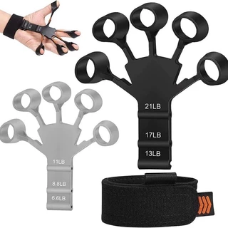 Fitness 13-21 LB Intensificador De Dedo Dispositivo De Força De Aperto Treinador De Flexibilidade De 5 Dedos Faixa De Re