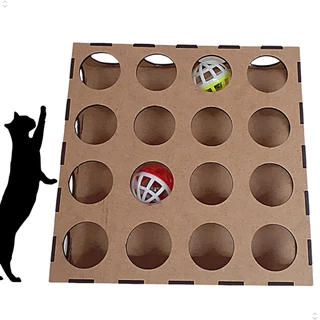 Brinquedo Interativo Gatos Corre Corre De Bolinhas Mdf