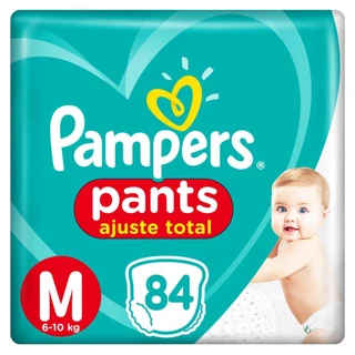 Fralda Pampers Pants Ajuste Total Jumbo M 84 Unidades em Oferta na Shopee