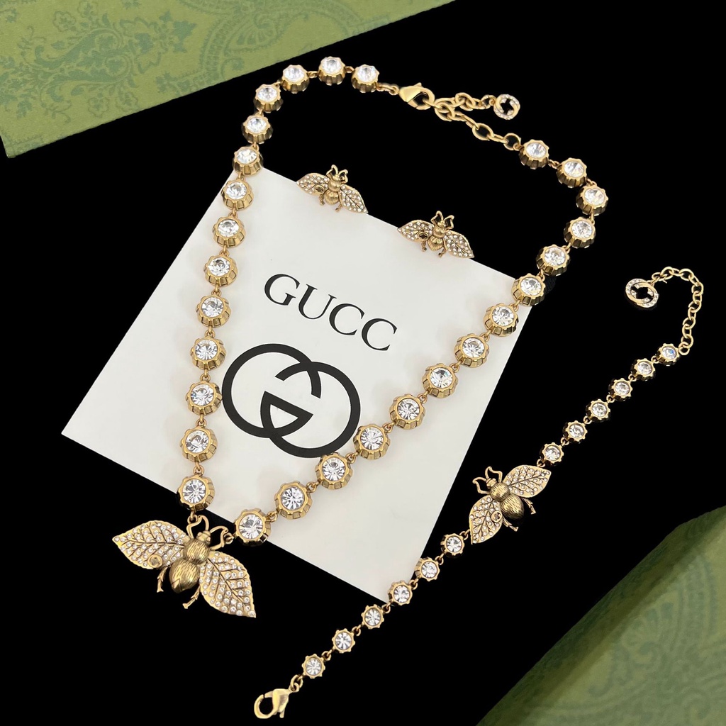 【237】(GUCC I)Colar genuíno super fashion colar de luxo feminino colar de joias de alta qualidade pulseira moda presente personalizado，atacado de fábrica