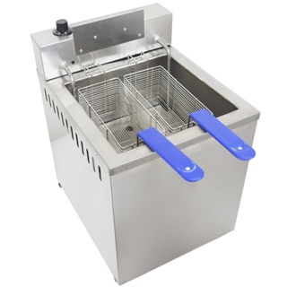 Fritadeira Elétrica Industrial c/ Cabo Água Óleo 18 Litros Mesa Bancada Batata Inox Toppen Fritas