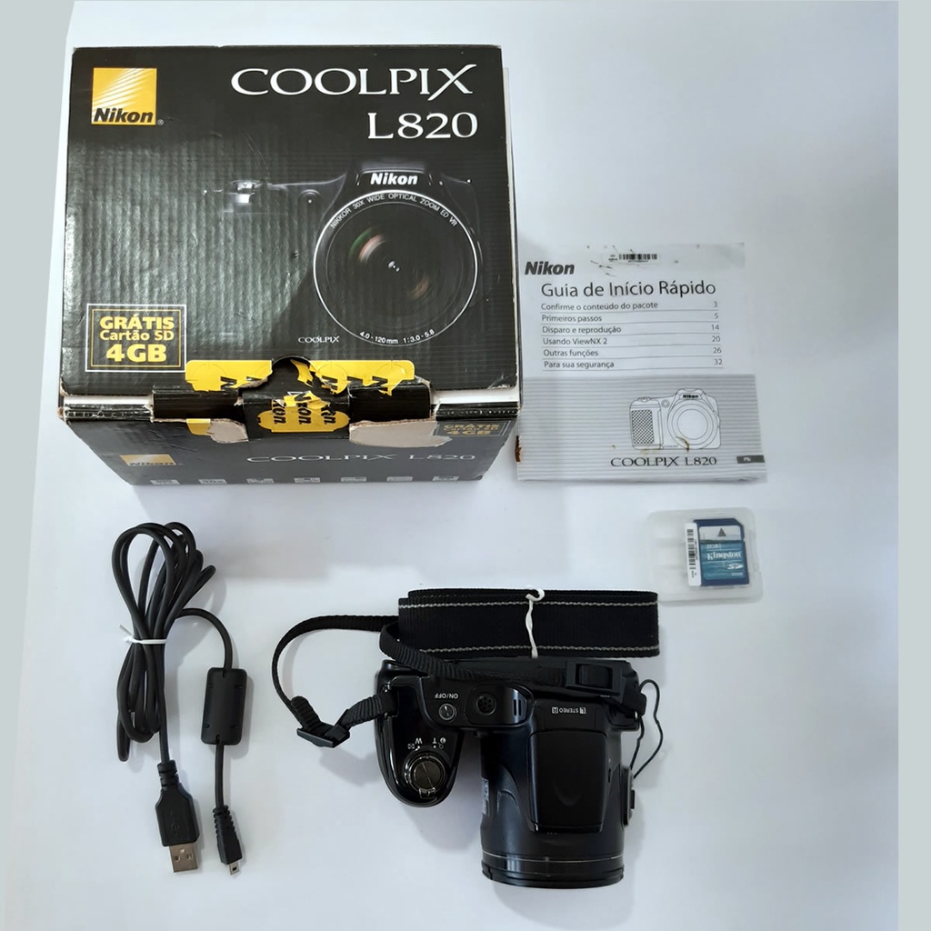 Câmera Nikon Full HD Coolpix L820 Semi Profissional Usada | Shopee