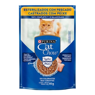 Ração Úmida Nestlé Purina Cat Chow Castrados Peixe ao Molho Sachê 85g
