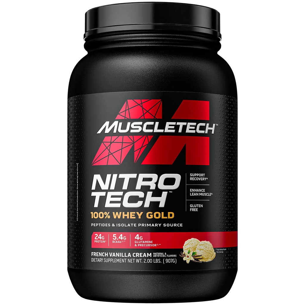 Whey Gold Nitro Tech (921g) Sabor Baunilha – Muscletech