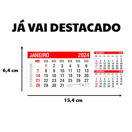 50 Refil P Calendário De Mesa Pvc 2024 64x154cm Shopee Brasil 7025