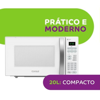Micro-Ondas Consul 20 Litros CMA20BB, Função Descongelar Prático e Moderno, Branco,