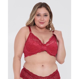 Sutiã Plus Size Feminino Avulso Sem Bojo Vermelho