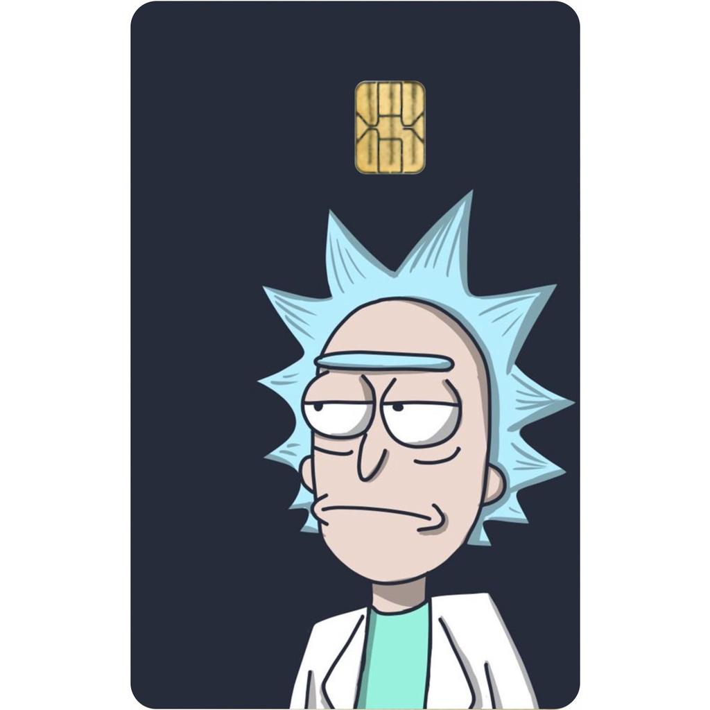 Adesivo Para Cartão de Crédito Película Rick and Morty