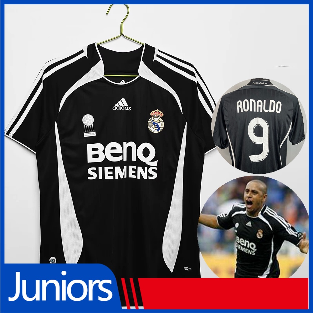 2006-07 Retro Camisa Real Madrid I Camisa de Futebol Camisa Personalizada Nome Numero