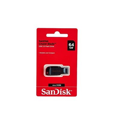Pen Drive Cruzer Blade 64 Gb Sandisk Novo Com Nota Fiscal