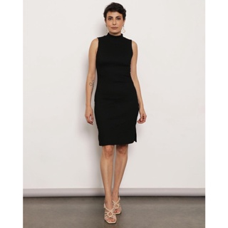 Vestido Feminino Curto Texturizado Preto