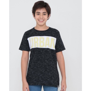 Camiseta Juvenil Manga Curta Recorte Tela Flamê Preta