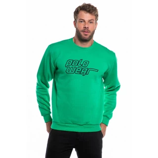 Blusa Masculina Moletom Bordado Logo Polo Wear Verde Médio