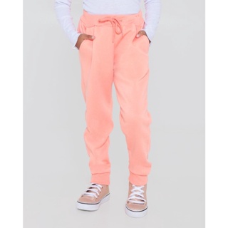 Calça Moletom Infantil Jogger Laranja