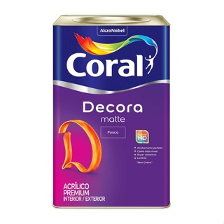 Tinta Coral Decora Acrílica Premium Fosca Palha 18 Litros
