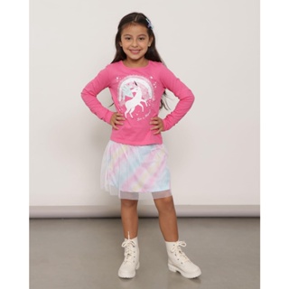 Saia Infantil Tule Glitter Colorido
