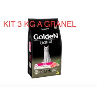 Kit 3 Kg Ração A Granel Golden Para Gatos Adultos Castrados Peixe