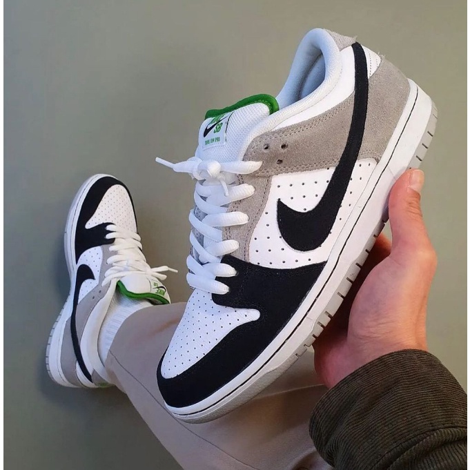 Tenis Nike Dunk Low SB Masculino Chlorophyll Camurça Cinza x Black Pigeon Preto vermelho Novo modelo 2023 Sucesso de vendas Quaidade e Desconto Novidades para voce