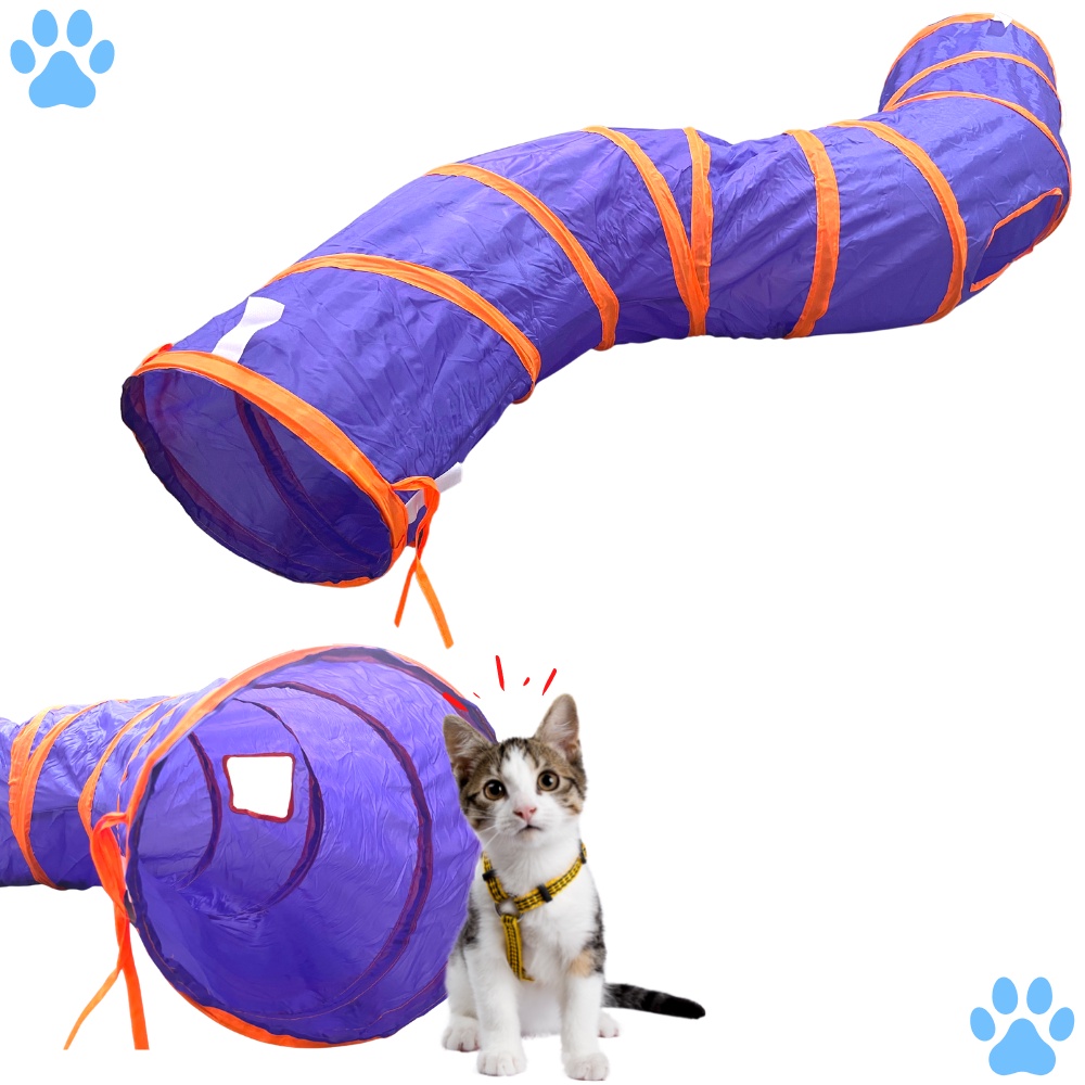 Brinquedo do túnel do jogo do gato - túnel para animais estimação  túnel  aventura interativo para animais estimação portátil, brinquedos interativos  molas Ngumms : : Pet Shop
