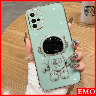 Estojo Para Motorola G22 G32 E32 E22 Astronauta Stand Macaron Color Luxury Camera Moto Phone