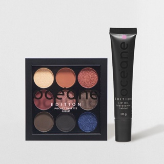 Kit Paleta de Sombras Pocket Casual + Hidratante Labial Rosa Lip Oil Océane Edition (2 Produtos)