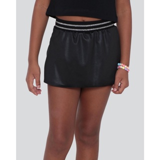 Short Saia Infantil Cirrê Preto
