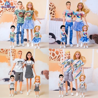 30cm Ken e Barbie Dolls Grávida com Barrigas Grandes, Família de 6 Set,  Finja Jogar Brinquedos das Meninas
