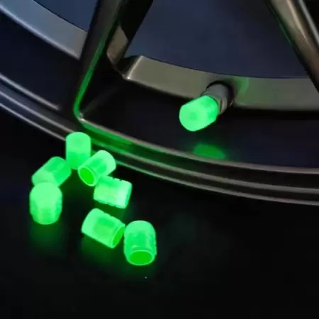 Tampa de Válvula Neon Fluorescente 4 unid Decorativa para Pneu Roda de Carro Moto Bicicleta