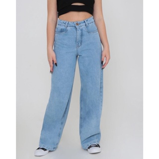 Calça Jeans Juvenil Wide Leg Azul