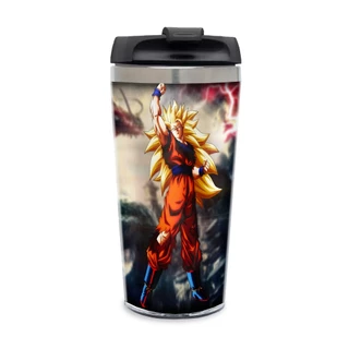 Copo Termico Personalizado Inox DragonBall Goku Dragão 450 ml