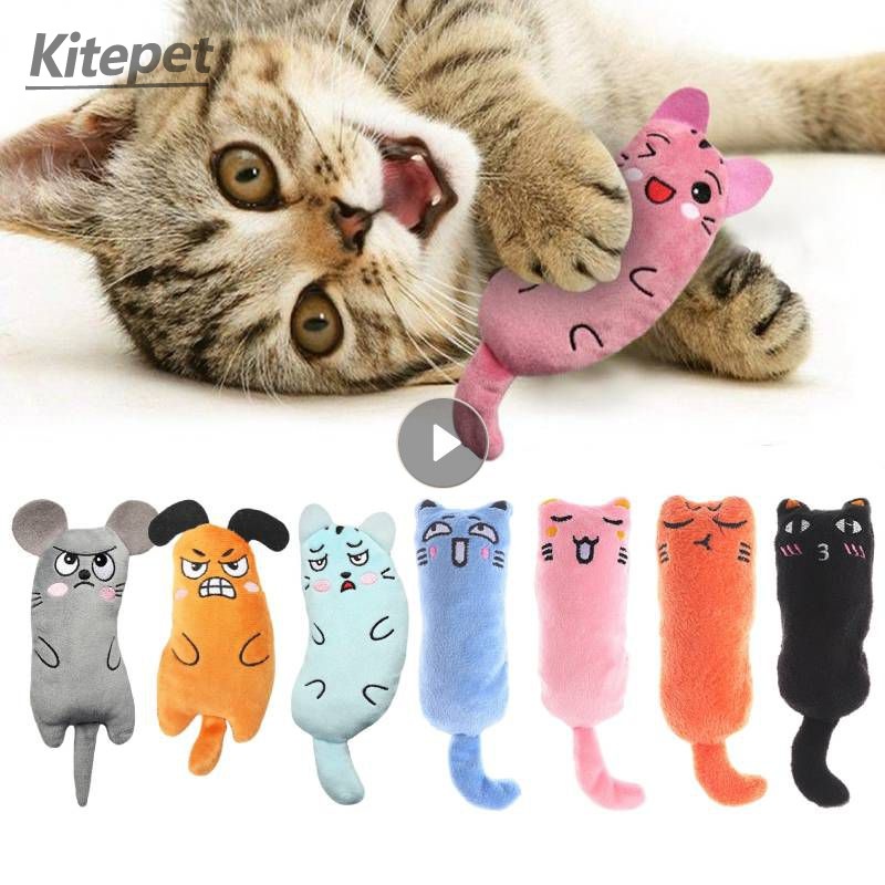 Rustle Sound Catnip Toy Cats Produtos Para Animais De Estimação Brinquedos De Gato Fofos Kitten Teeth Grinding Cat Almofada Macia De Pelúcia