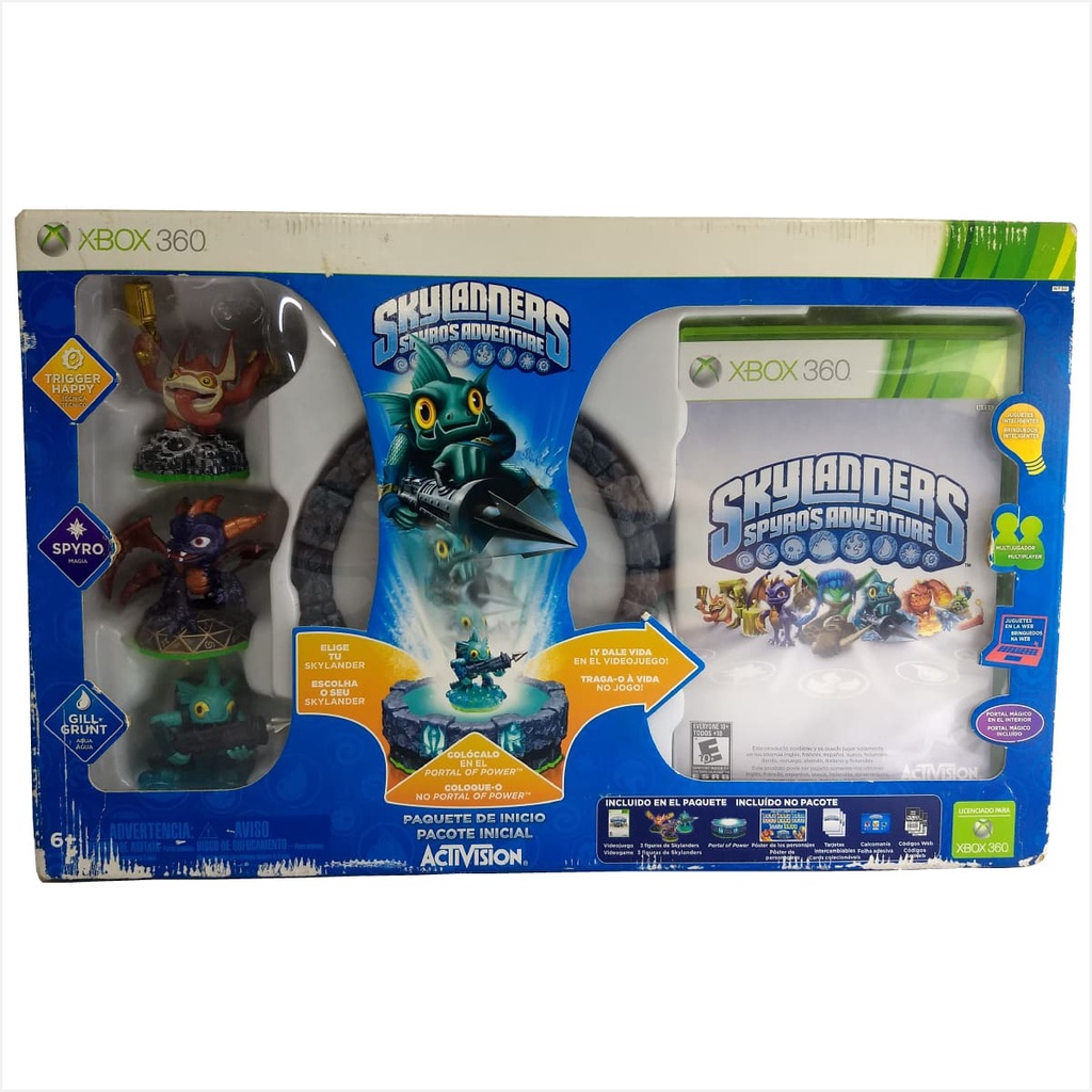 Kit Skylanders Spyros Adventure (Jogo + Bonecos + Base + Caixa) Xbox