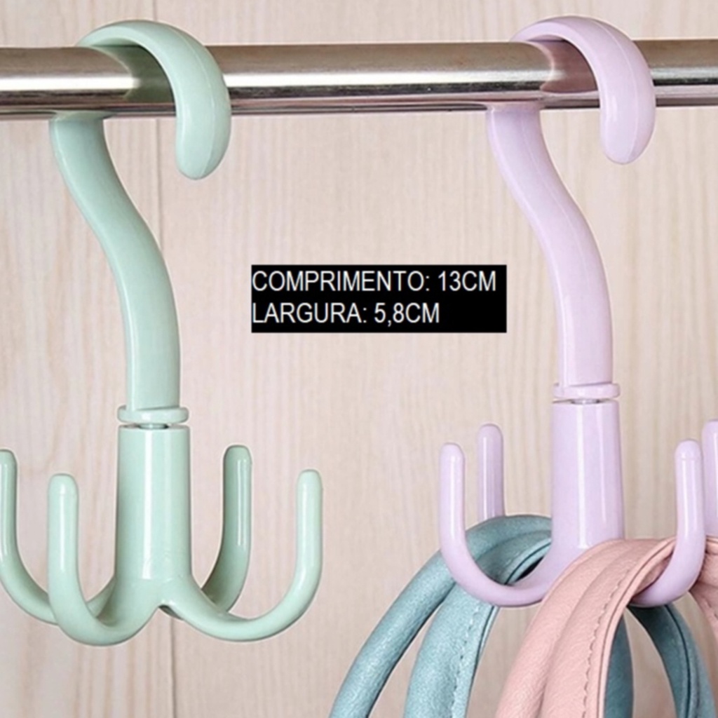 Cabide Gancho 13X5,8CM Multiuso Universal Multifuncional Giratório para ...