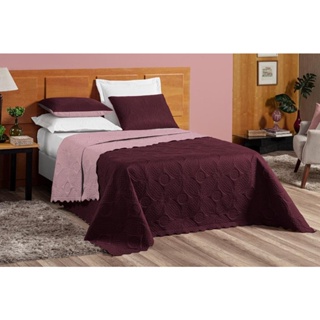 Cobre Leito 03Pçs Dupla Face Liso Coloridos Queen Malha 100% Poliéster Promoção Matelassê
