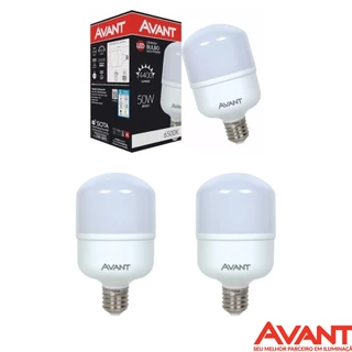 KIT 2 Lâmpada LED Bulbo 50w Alta Potência E27 - AVANT