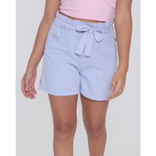 Short Sarja Feminino Clochard Lilás Claro