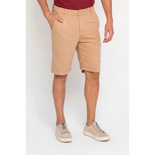 Bermuda Masculina Sarja Slim Robert Polo Wear Khaki