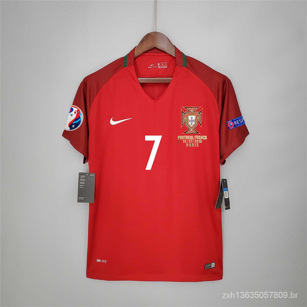 Retro Euro 2016 Portugal Camisa De Futebol S-2XL