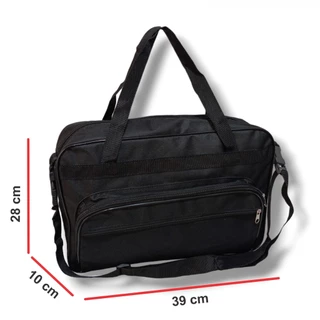 Bolsa pasta universitária transversal professor notebook básica cor preta