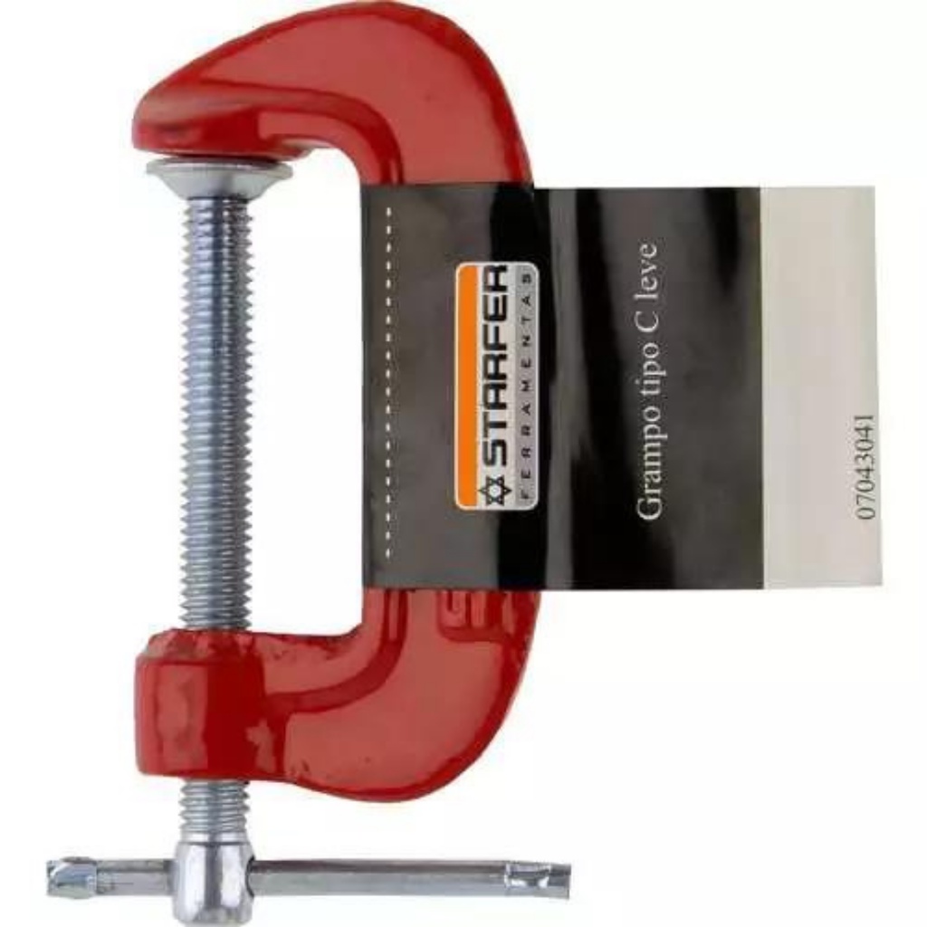 Grampo Tipo C Para Marceneiro 2'' Aço Ferro Fundido 