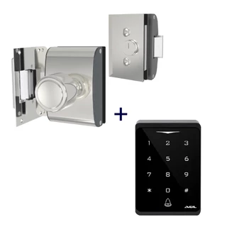 KIT FECHADURA AGL PV200R1I PORTA DE VIDRO + CONTROLE DE ACESSO CA1000 TOUCH