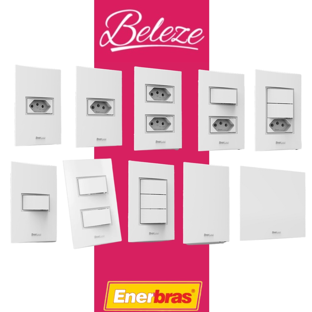 Interruptor e Tomada Linha Modular Beleze Enerbras