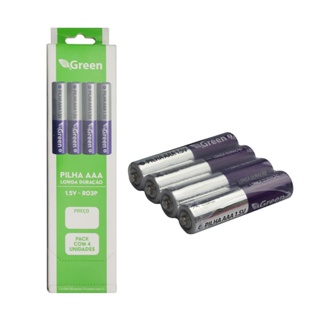 Pack com 60 Pilhas Palito AAA Original Green - Dura Muito