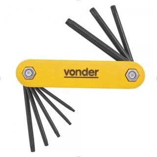 Jogo de Chaves Torx Hexalobular T9 a T40 8pçs Vonder